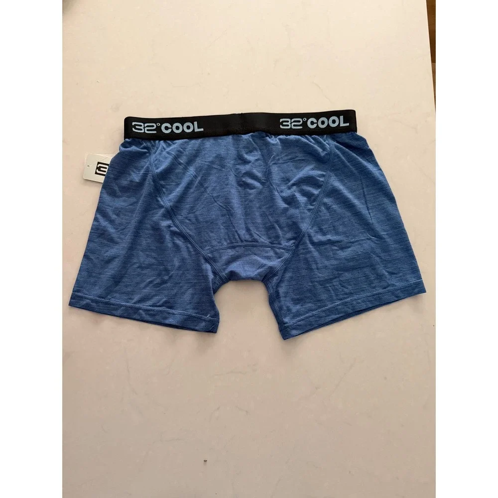 32 Degrees Cool Mens Boxer Briefs Denim Matrix Blue Small TMF99552RT-359-S‎ NWT